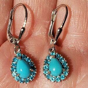 JTV Sleeping Beauty Turquoise Drop Earrings